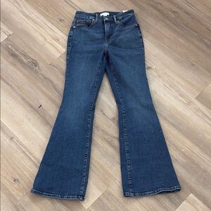 Good American Blue Boot Cut Jeans High-Rise Fitted